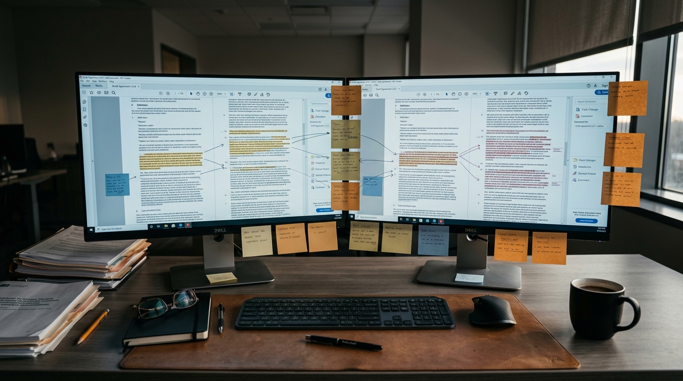 The challenge of manual contract revision review